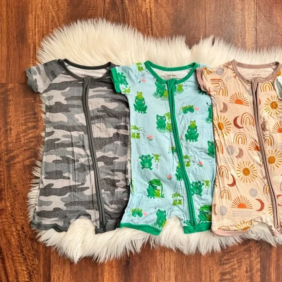 Little Sleepies Bundle of Four Shorty Zippy Size 12-18 Months - Picture 2 of 5